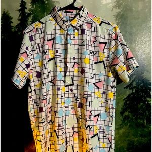 Men's 80's pattern button up